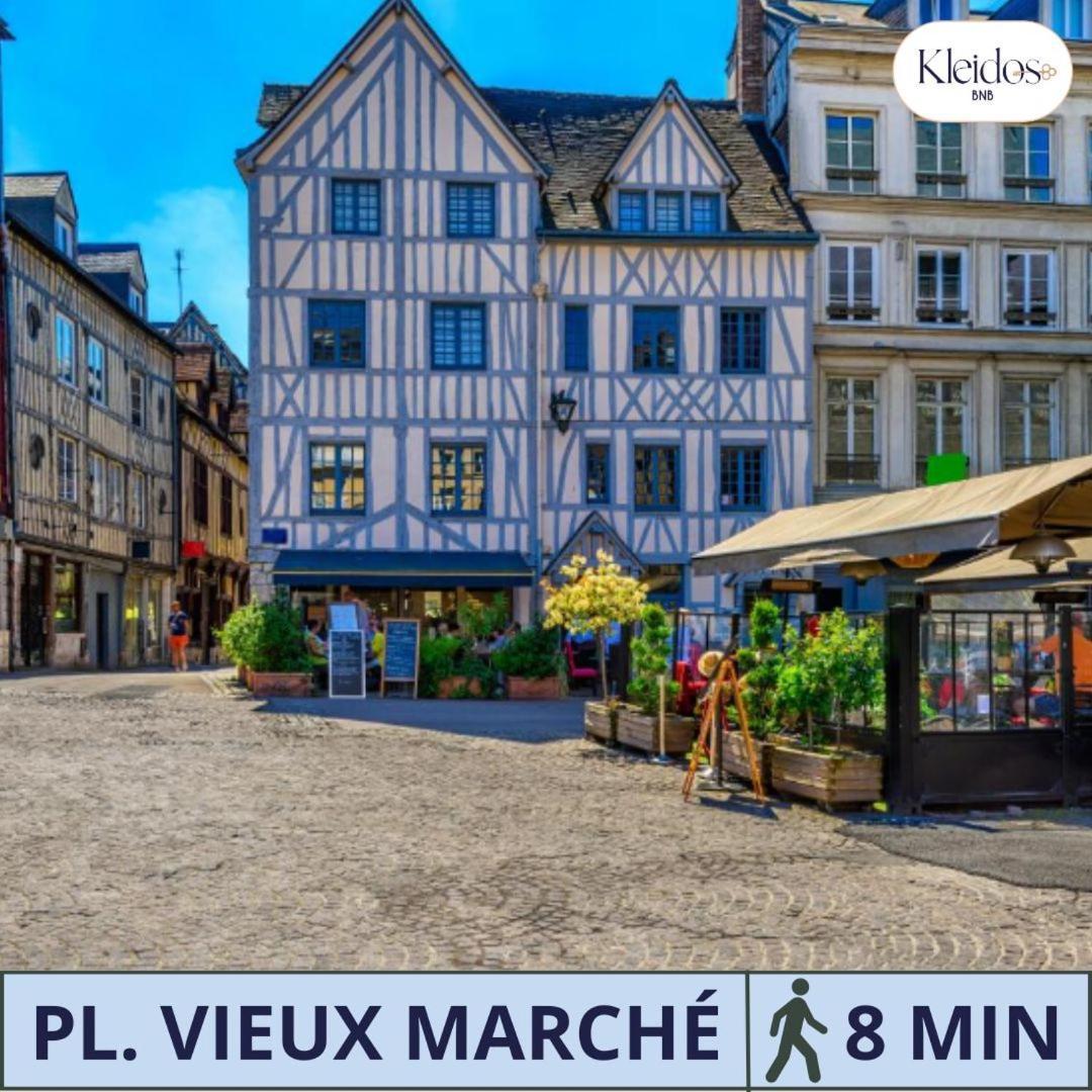 Olympe By Kleidos, Appartement 4P, Rue Calme, Centre Historique, Proche Gare Rouen Ngoại thất bức ảnh